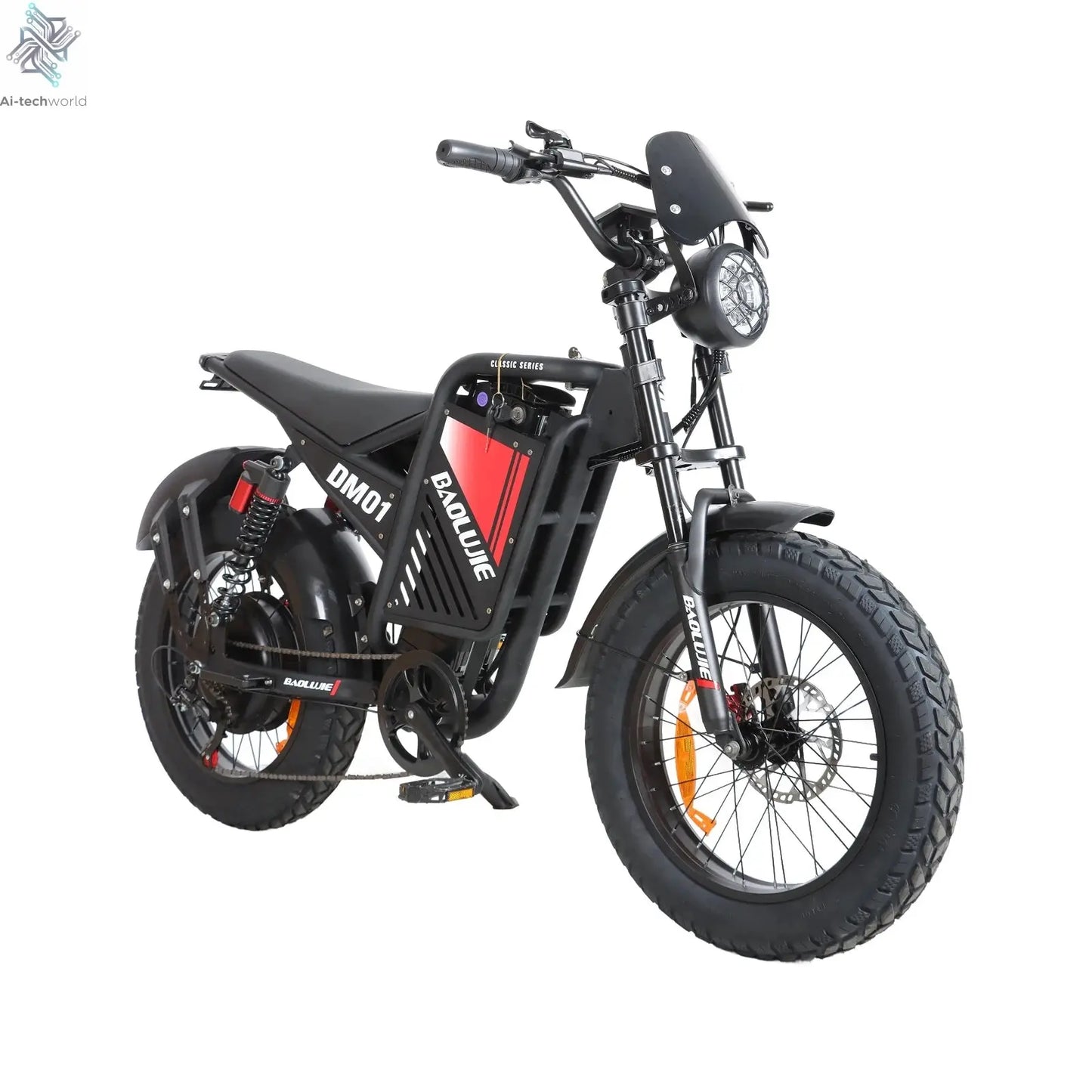 【1 Year Warranty】BAOLUJIE DM01 Electric Bike for Adult 2000W Motor Electric Bike 60V 30AH Moto 42MPH City Commuter Electric Bike Ai-TechWorld