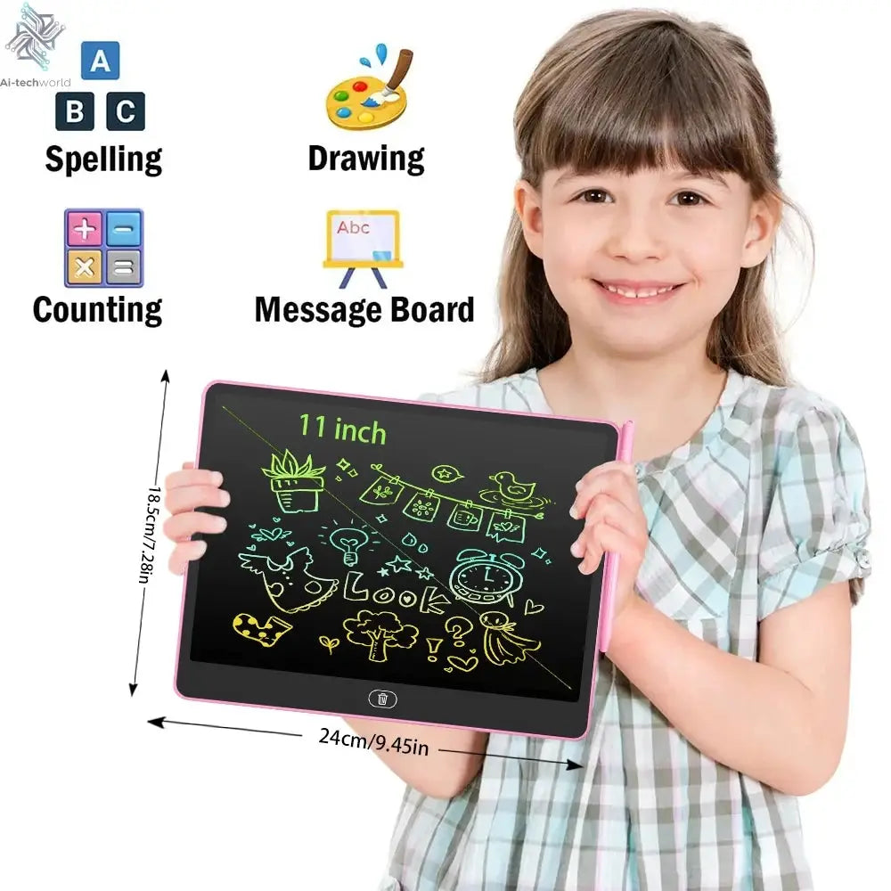 16/13/11 Inch LCD Writing Board Drawing tablet Kids Writing Painting Children Educational Toys for 3 4 5 6 7 8 Years Girls Boys Ai-TechWorld
