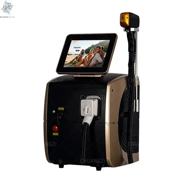 2025 Best Depilator New Ice Platinum Cooling System Skin Care 808nm Diode Laser Hair Removal Machine 3-Wavelength Ai-TechWorld