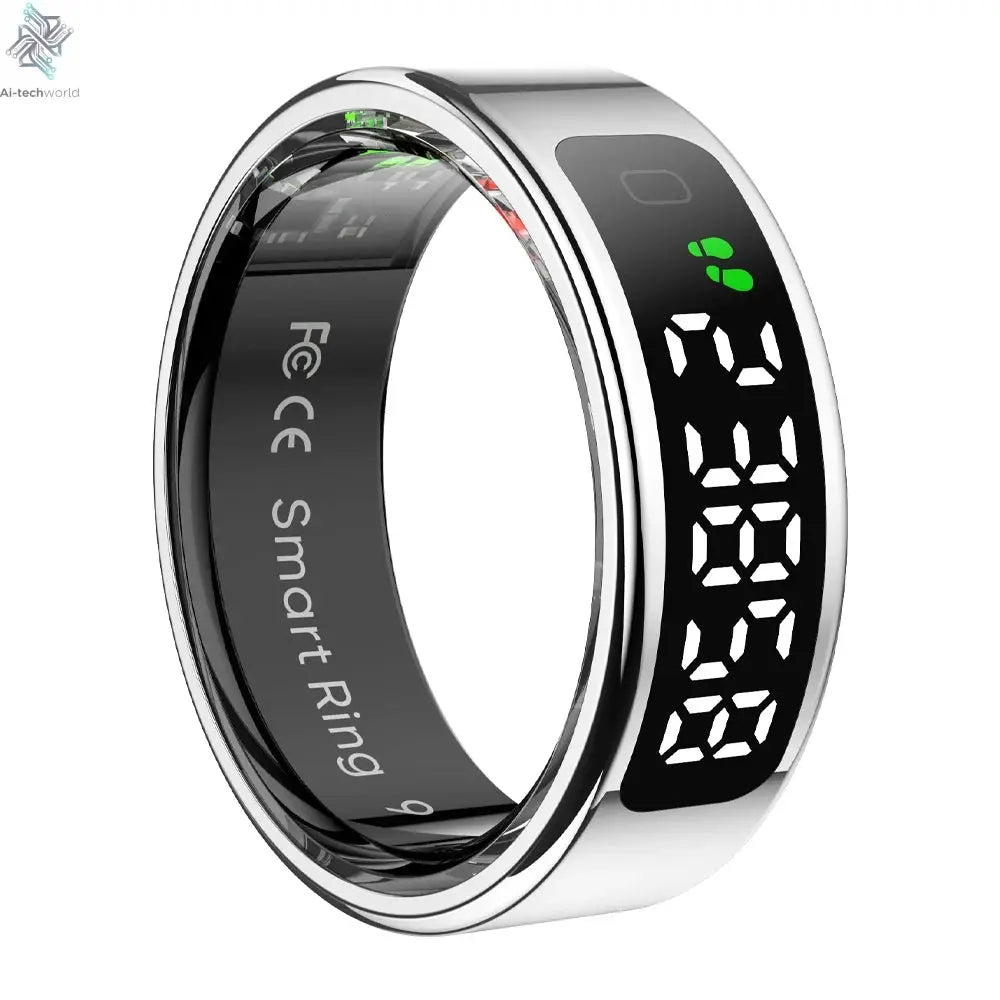 2025 COLMI R12 Smart Ring with Display Screen and Touch, Wireless Charging, Health Manager, 5 ATM Waterproof For Men Women Ai-TechWorld