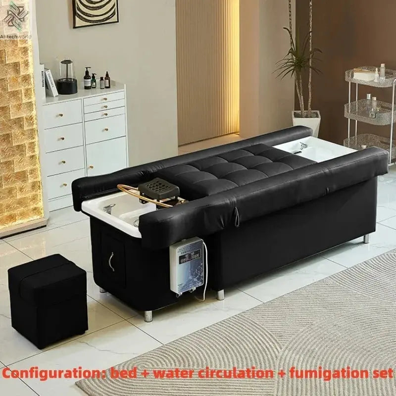 2025 Multifunctional Salon Back Lifting Foot Massage Bed Shampoo Chair Pedicure Head Spa Bed Shampoo Bed Ai-TechWorld
