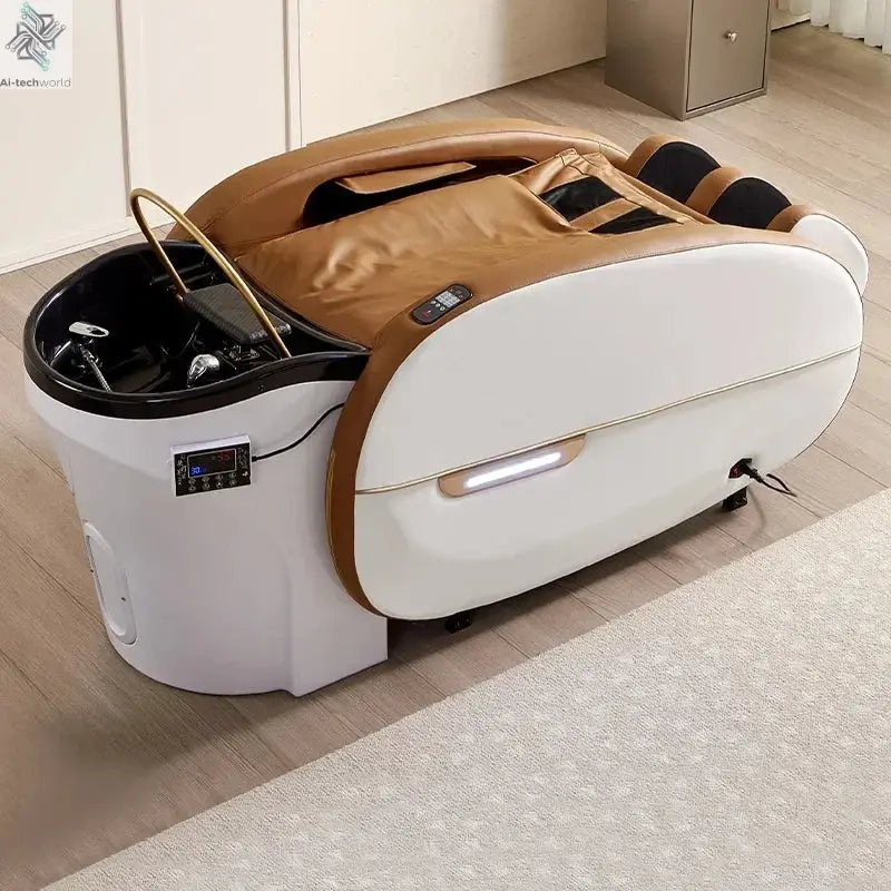 2026 latest Modern intelligent comfortable electric multipurpose hair washing salon table massage shampoo bed Ai-TechWorld