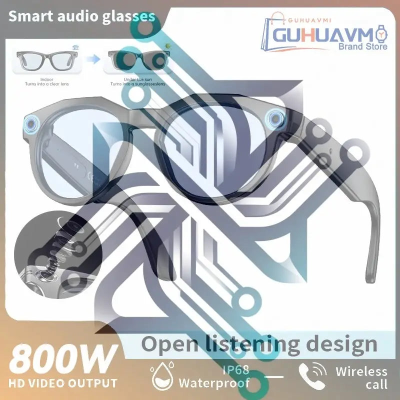 2026New 8K HD AI Smart Glasses 800MP Camera Bluetooth Call 290Mah ChatGPT Video Recording Voice Assistant Control Sunglasses Men - Ai-TechWorld