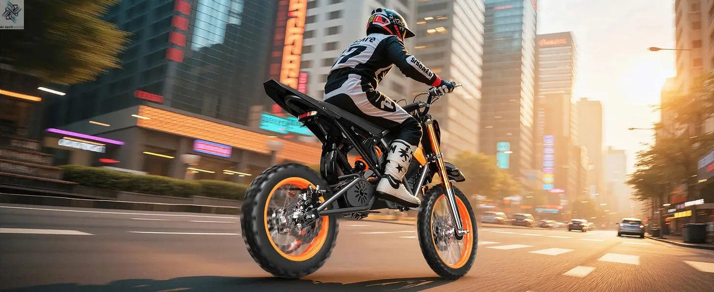 3000W Off Road Electric Motorcycle, 48V22.5AH Lithium Battery, Speed Of 37.5MPH and a Range Of 60 Miles,Adult Electric Dirt Bike - Ai-TechWorld