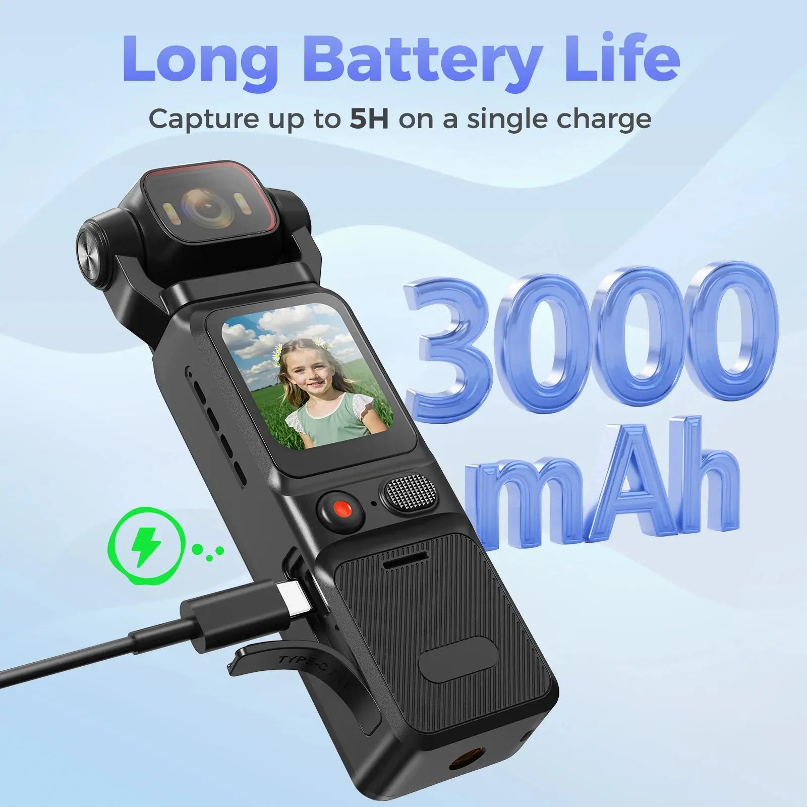 4K Pocket Action Camera Touch Screen Stabilization Sport BodyCam Portable Small Video Recorder Digital Vlog Camera for YouTube Ai-TechWorld