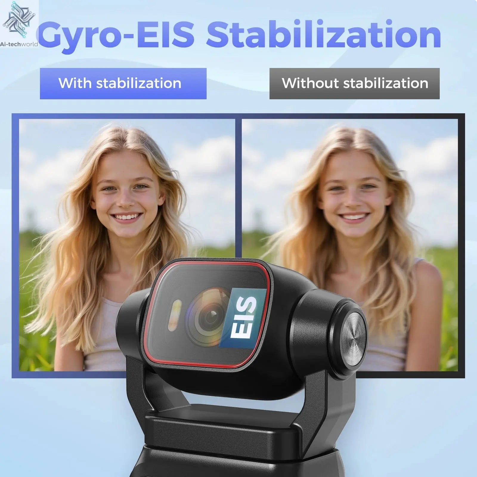 4K Pocket Action Camera Touch Screen Stabilization Sport BodyCam Portable Small Video Recorder Digital Vlog Camera for YouTube Ai-TechWorld