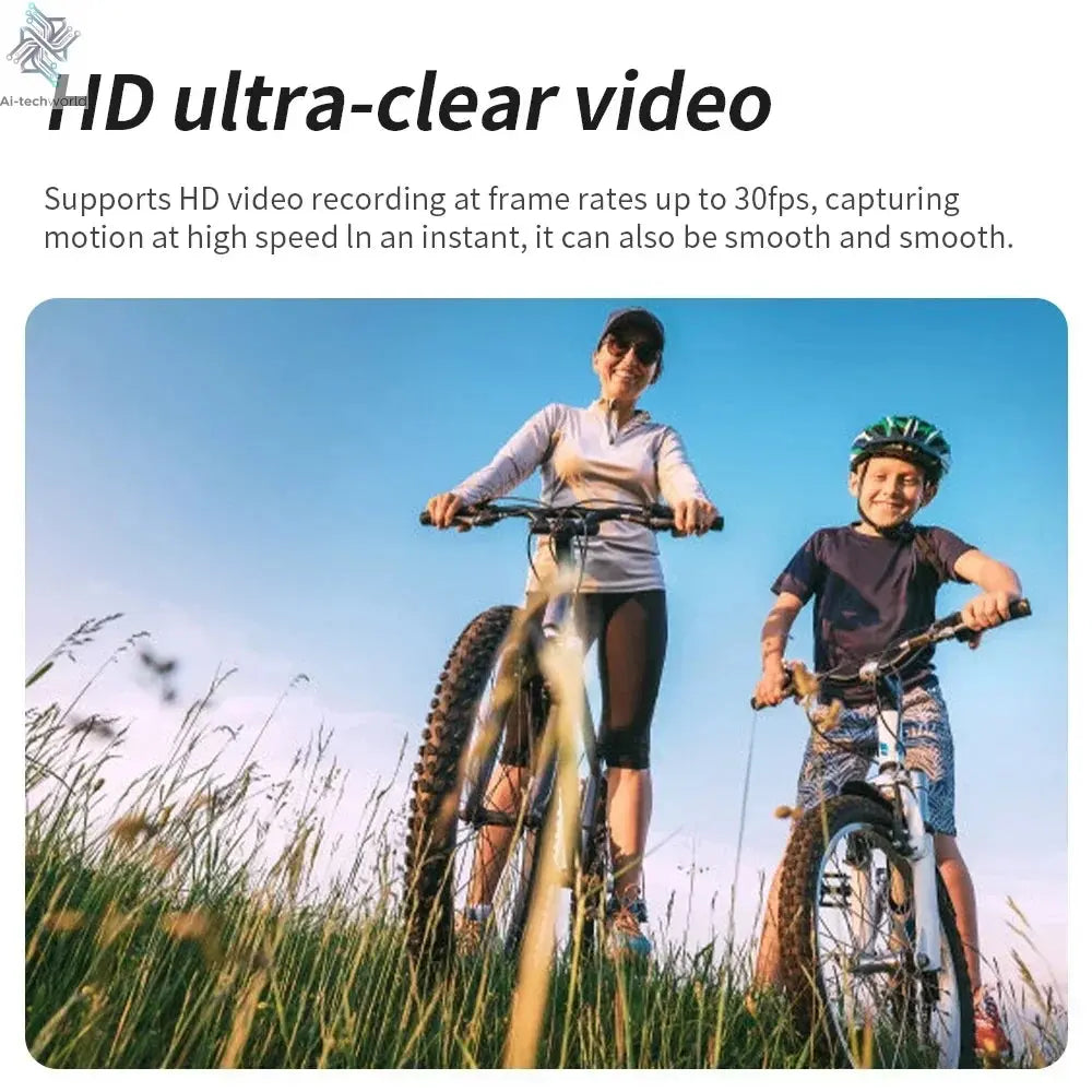 4K Ultra HD Pocket Action Camera 270° Rotatable Vlog Wifi Mini Sports Cam Waterproof Case Helmet Travel Bicycle Driver Recorder Ai-TechWorld