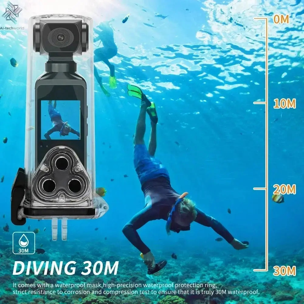 4K Ultra HD Pocket Action Camera 270° Rotatable Vlog Wifi Mini Sports Cam Waterproof Case Helmet Travel Bicycle Driver Recorder Ai-TechWorld