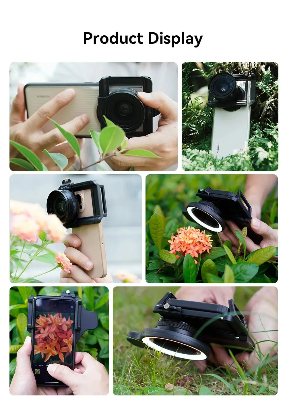 APEXEL 10-20X Zoom Macro Lens HD Micro Phone Camera Lenses with LED Fill Light for iPhone Samsung all Smartphones Eyelash Macro Ai-TechWorld
