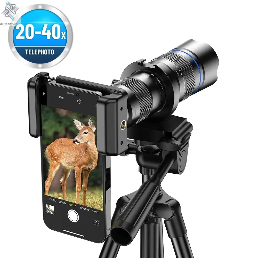 APEXEL HD Metal 20-40x Zoom Telescope Lens for Smartphones Ai-TechWorld