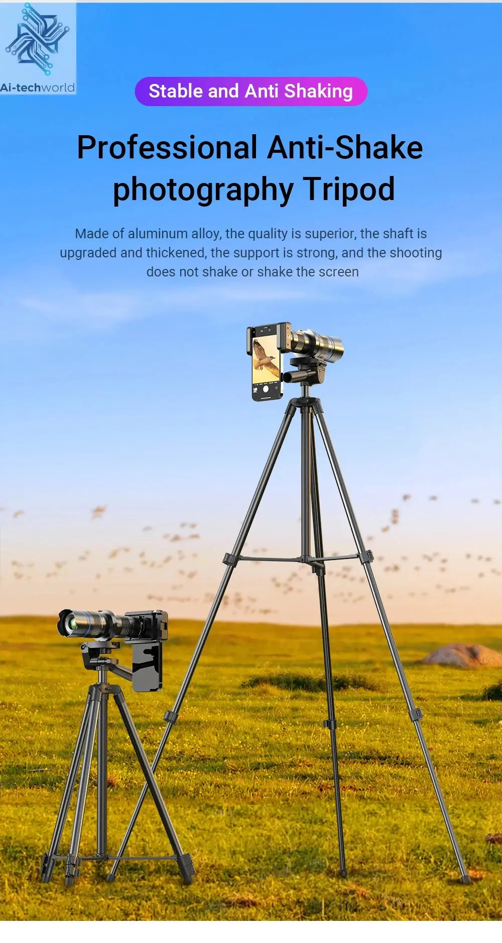 APEXEL HD Metal 20-40x Zoom Telescope Lens for Smartphones Ai-TechWorld