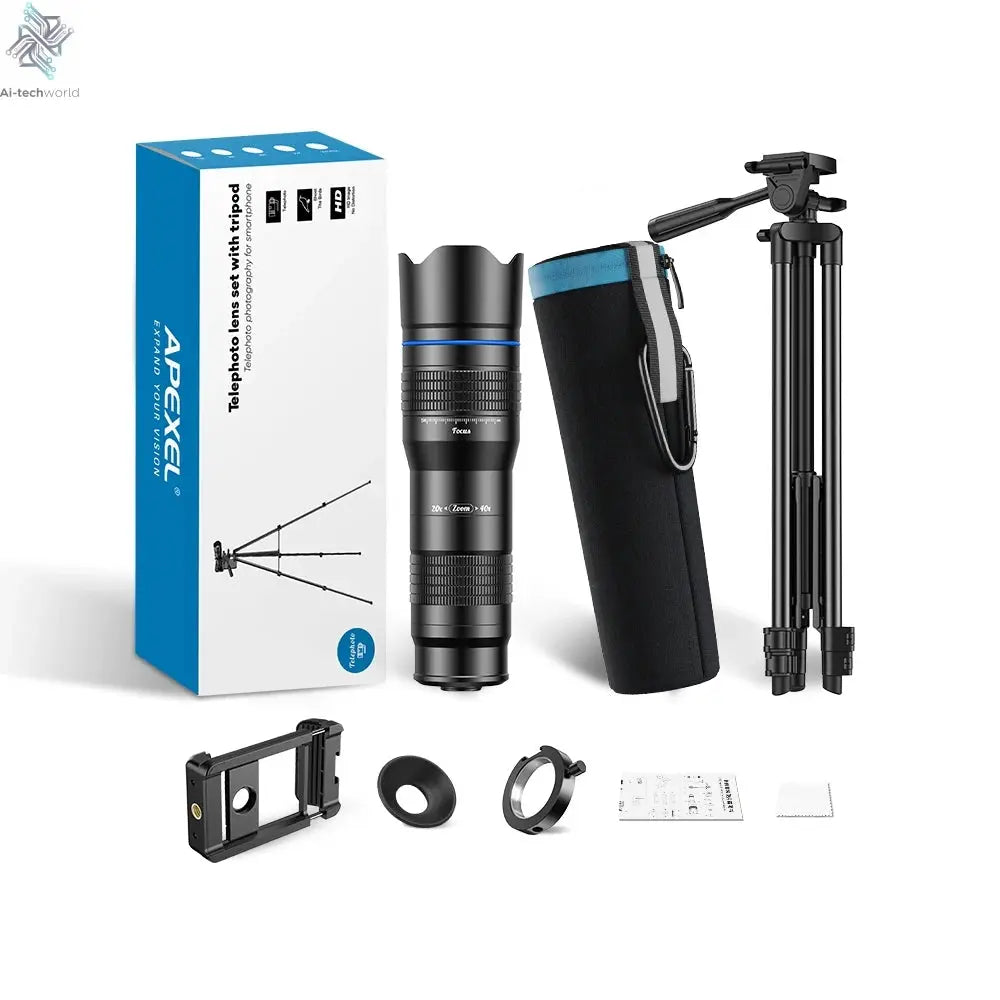 APEXEL HD Metal 20-40x Zoom Telescope Lens for Smartphones Ai-TechWorld