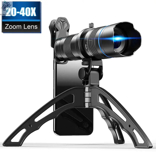 APEXEL Optional HD 20x-40x Zoom Telescope Telephoto Lens Camera Mobile Lens + Selfie Tripod for Samsung iPhone All Smartphones Ai-TechWorld