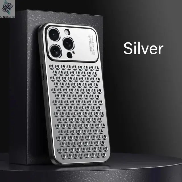Aluminum Alloy Phone Case For iPhone 17 16 15 14 13 Pro Max Metal Breathable Back Cover - Ai-TechWorld
