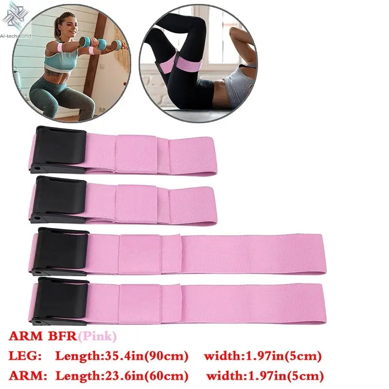 BFR Booty Bands Blood Flow Restriction Bands Resistance Butt Squat Thigh Glutes Hip Building Kaatsu Straps Gym Fitness Equipment Ai-TechWorld