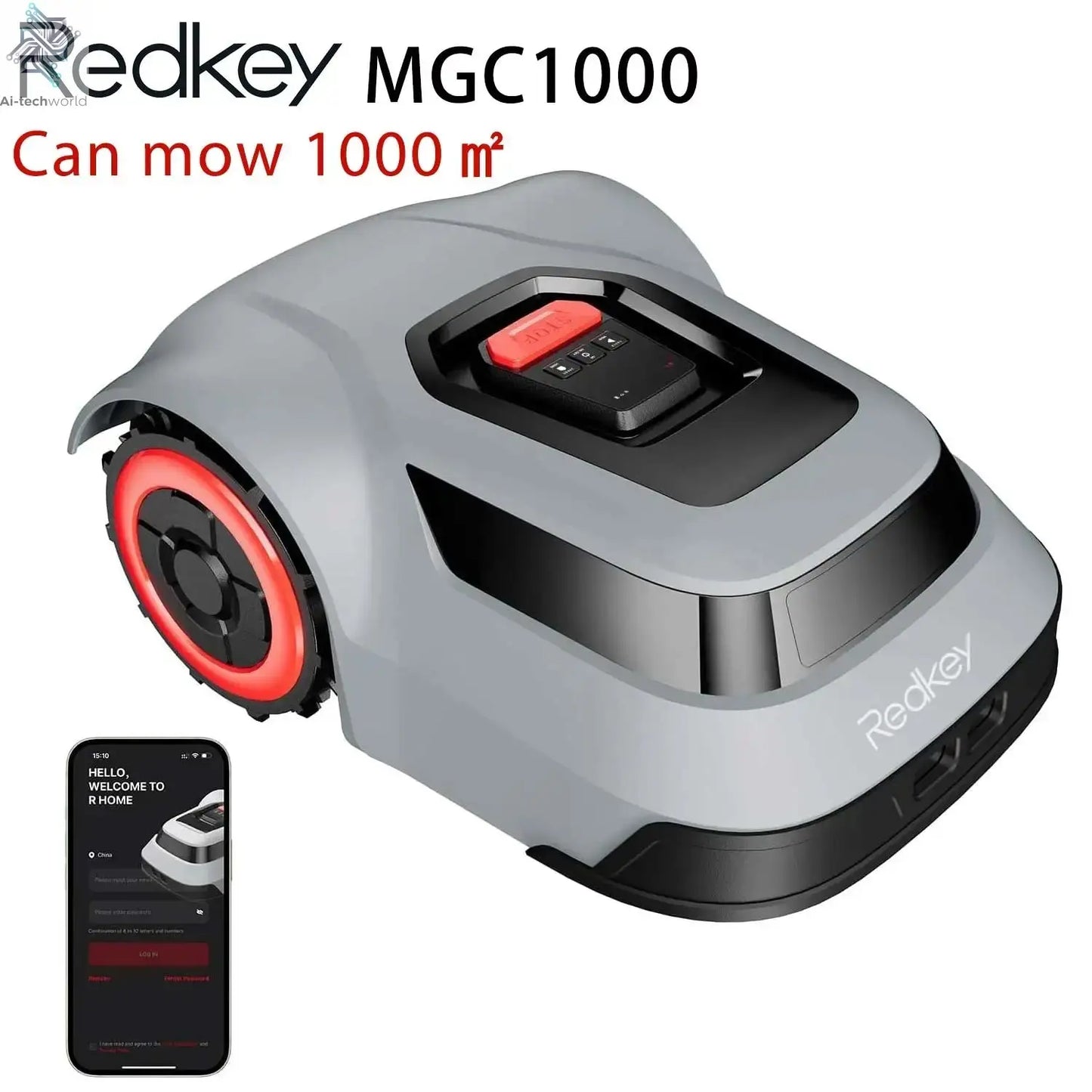 C-TOF Robotic Lawn Mower Redkey MGC800 MGC1000 Lawn Mower Robot Cable Break Detection Climbing 45% App Control Automatic Cutting Ai-TechWorld
