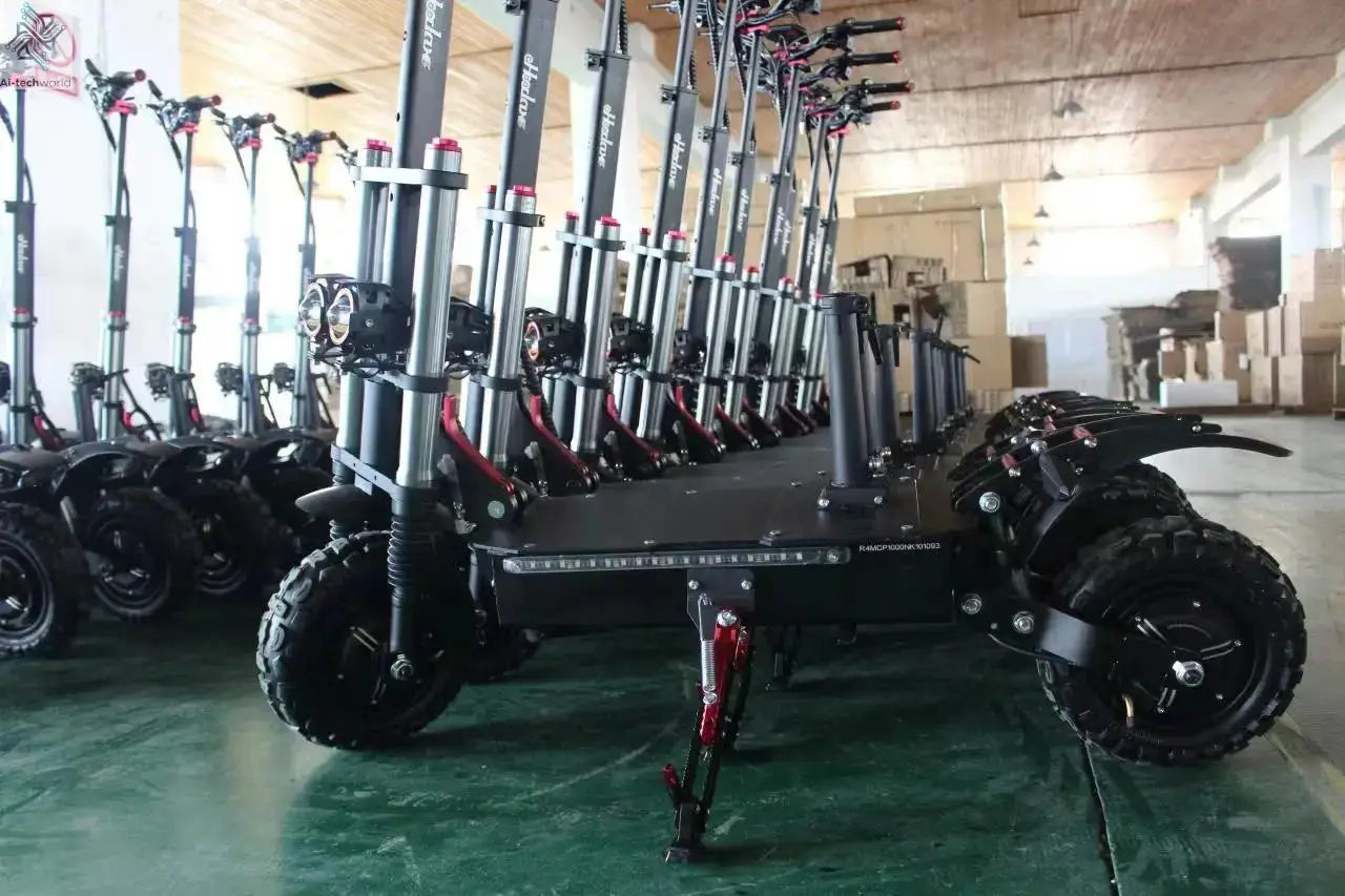 Citycoco Electric Scooter 4000W Powerful Motor Max Speed 60-70KM/H 60V25AH Battery Charging Mileage 40-60KM Max Load 250KG - Ai-TechWorld