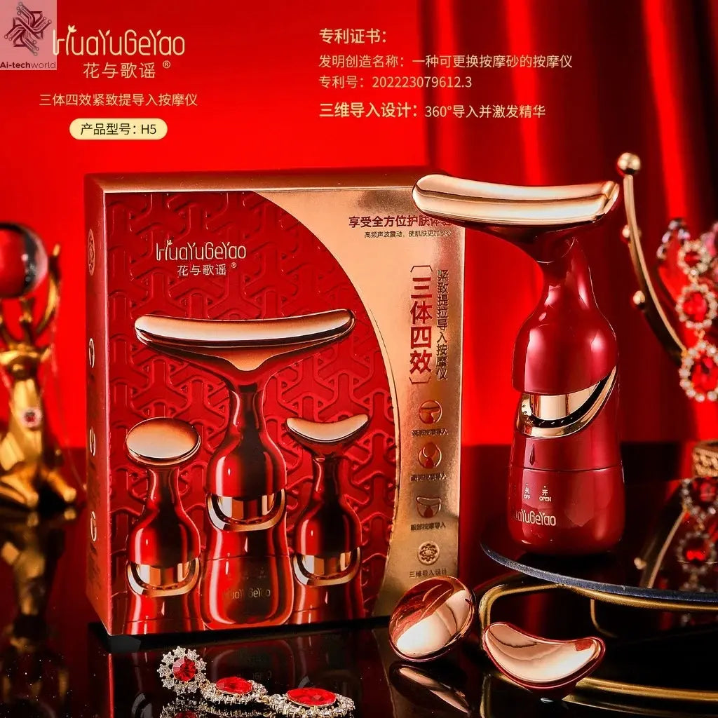Face Lifting Device Neck Facial Eye Massage Introducer Microcurrent Skin Rejuvenation Anti Aging Beauty Device Face Massager Ai-TechWorld