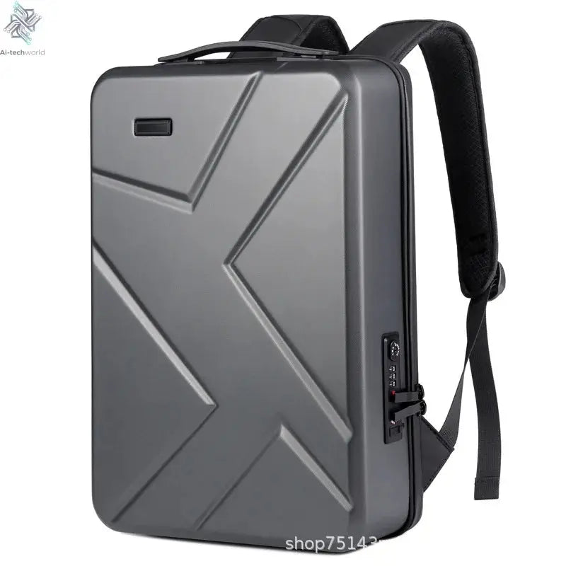 Fashion Multi-functional Men's Backpack Large Capacity Water-repellent Abs Laptop Bag Usb E-sports Men's Backpack Hard Shell Bag Ai-TechWorld