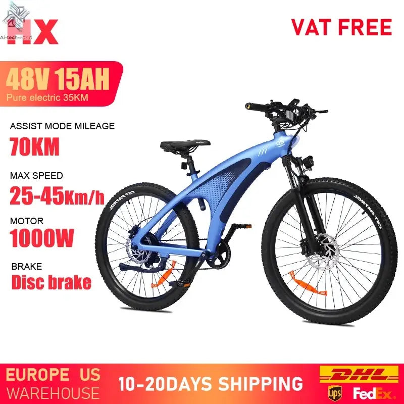 HX Q5 e bike 2000W adult Electric Bike 57KM/H 48V 20AH 27.5 Inch Off-Road Tire electric bicycle City E bikes mountain ebike Ai-TechWorld