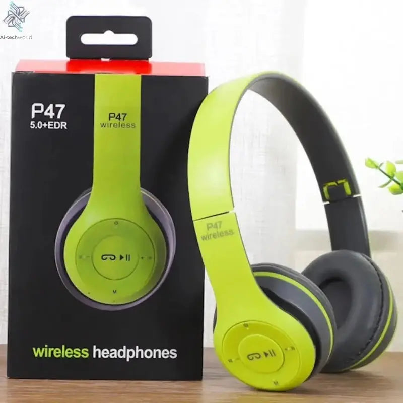 Handsfree Wireless Headphones Noise Canceling Headphone Earphone P47 headset Bluetooth Head Phone for iPhone Huawei Samsung S22 Ai-TechWorld