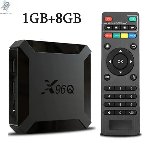 Hot X96Q Android 10.0 Fast Smart TV BOX 2GB 16GB Allwinner H313 Quad Core 4K 2.4G Wifi Set top box 1G8G Media Player Ai-TechWorld