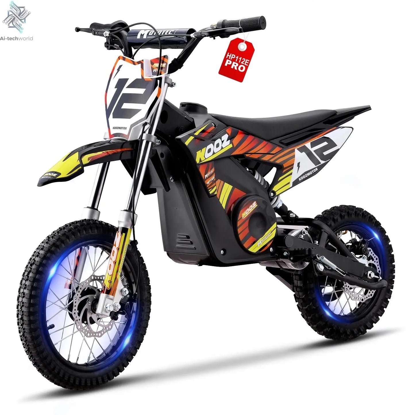 KOOZ HP112E PRO 36V 1000W Electric Motorcycle for Kids, Electric Dirt Bike Up to 20.6 MPH & 19 Miles Long-Range,UL 2849. Ai-TechWorld