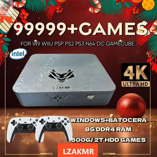 LZAKMR NEW Upgrade AK1 Pro Game Box Dual System Windows11 2TB Game System 99999+GAME For PS2 PS3 WII SS GAMECUBE Sega Saturn - Ai - TechWorld
