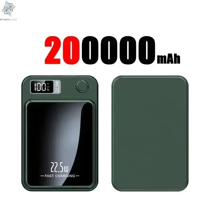 Lenovo 500000mAh Magnetic Power Bank Wireless Fast Charger For Magsafe Portable Auxiliary Battery Pack For iphone Samsung Xiaomi Ai-TechWorld