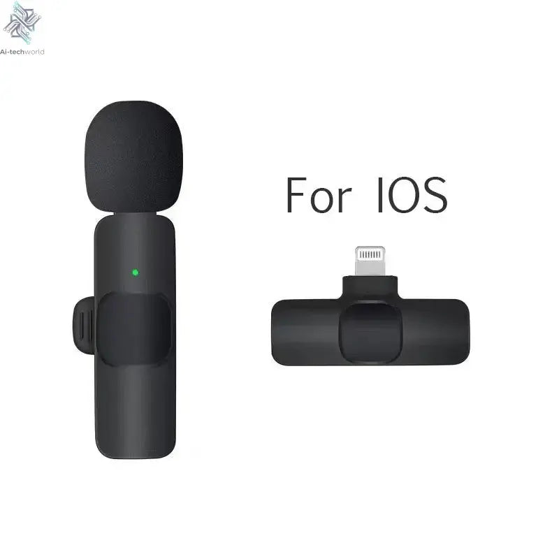 Mini Wireless Lavalier Mic for Audio Video Recording & Live Broadcast - iPhone Android Gaming Ai-TechWorld