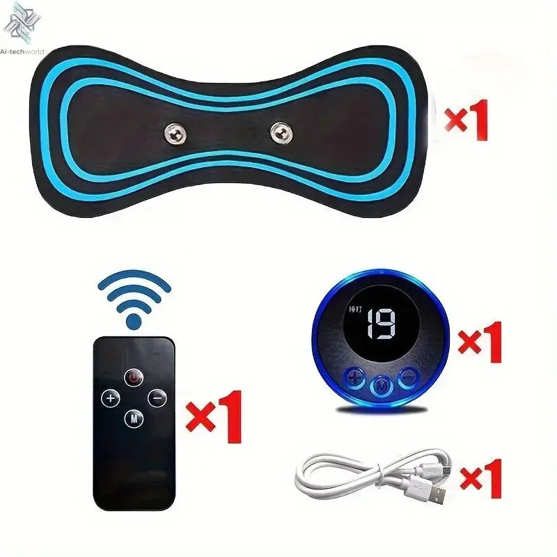 Muscle Electric Massager 2/3/4 Pcs EMS Neck Massage Machine 8 Modes 19 Levels of Strength Vibrater Instrument Treatment - Ai - TechWorld