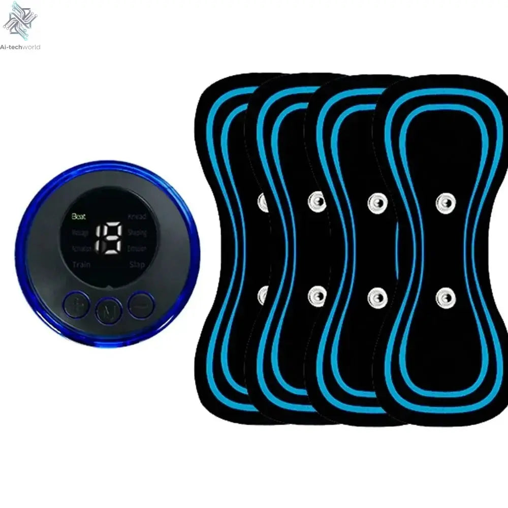 Muscle Electric Massager 2/3/4 Pcs EMS Neck Massage Machine 8 Modes 19 Levels of Strength Vibrater Instrument Treatment - Ai - TechWorld