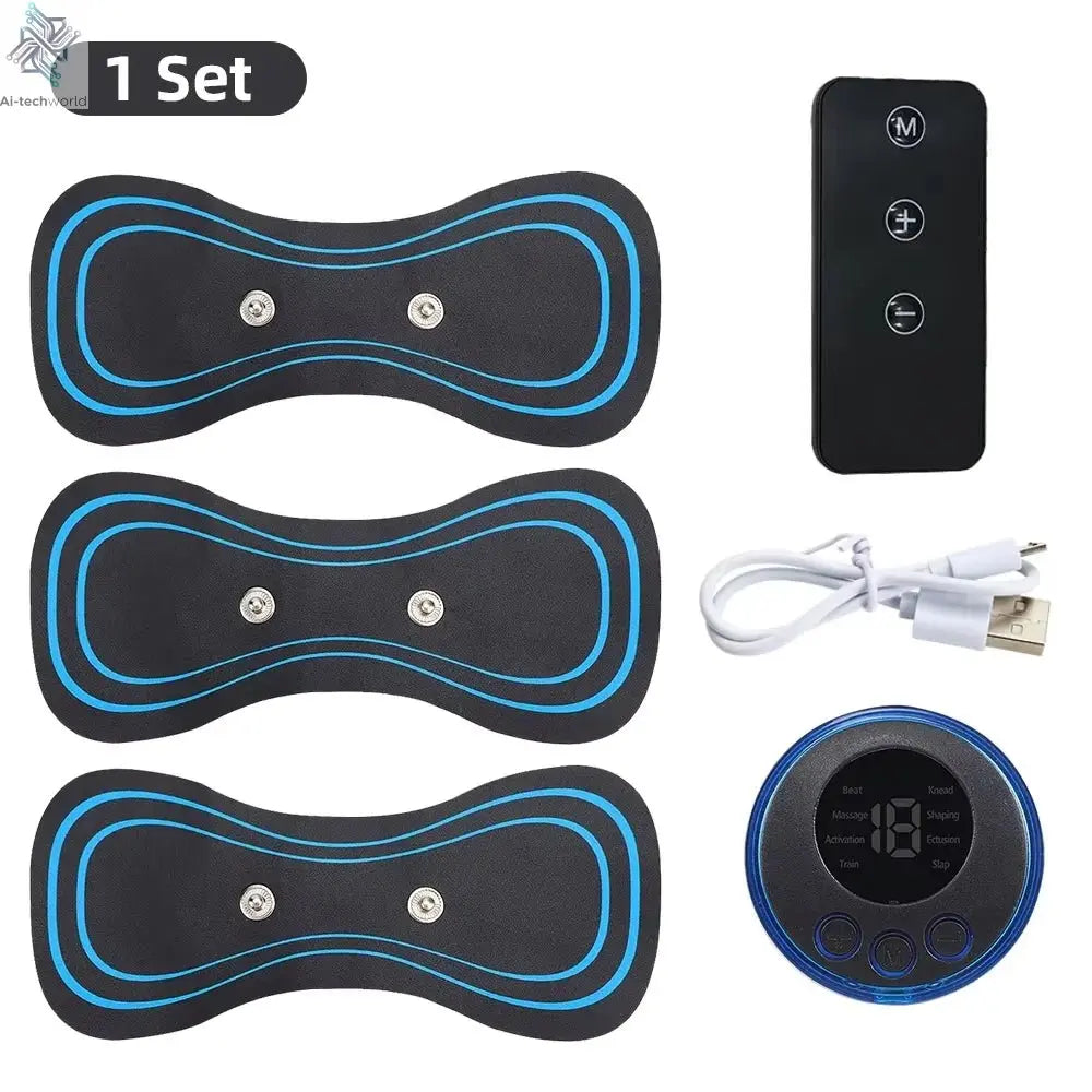 Muscle Electric Massager 2/3/4 Pcs EMS Neck Massage Machine 8 Modes 19 Levels of Strength Vibrater Instrument Treatment - Ai - TechWorld