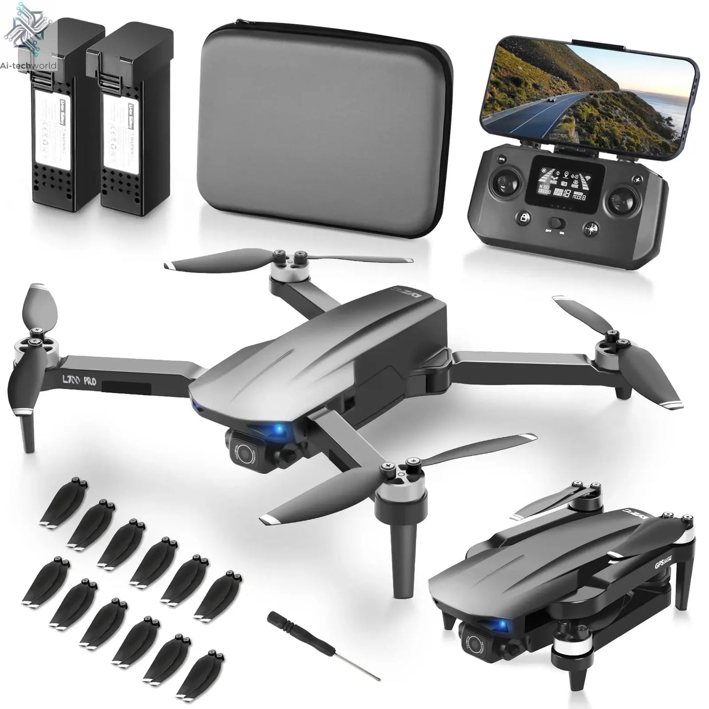 NBD Drone with Camera 4K for Adults Easy GPS Quadcopter for Beginner Brushless Motor 5GHz Transmission Auto Return Home Ai-TechWorld