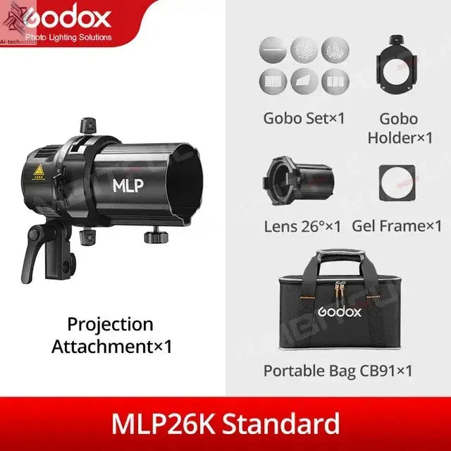 NEW GODOX MLP Spotlight Mount Set 19° / 26° / 36° Lighting Modifiers Godox Mount Lights Accessories for ML60 BI ML30 BI Ai-TechWorld