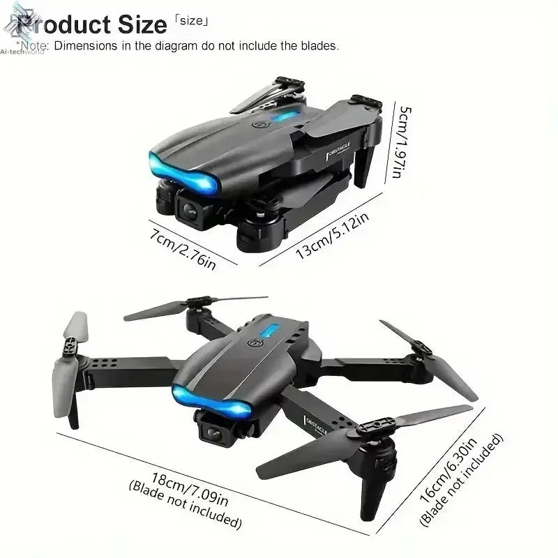 New E99Pro RC Drone 4K Professinal With 1080P Wide Angle HD Camera Foldable Helicopter WIFI FPV Height Hold Gift Toy Ai-TechWorld
