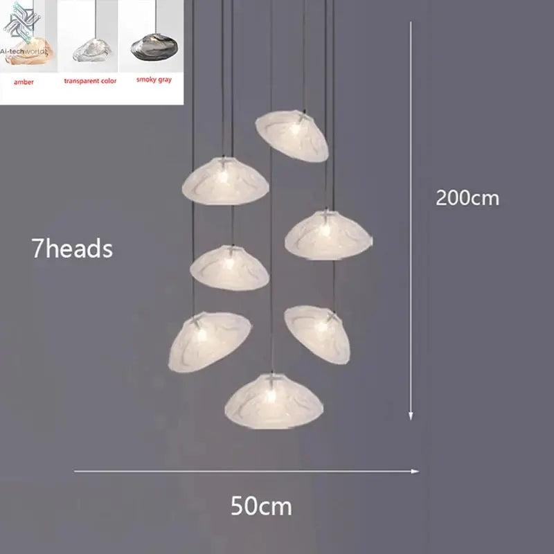 Nordic home decor dining room Pendant lamp lights indoor lighting stair lamp hanging light chandelier lamps for living room Ai-TechWorld