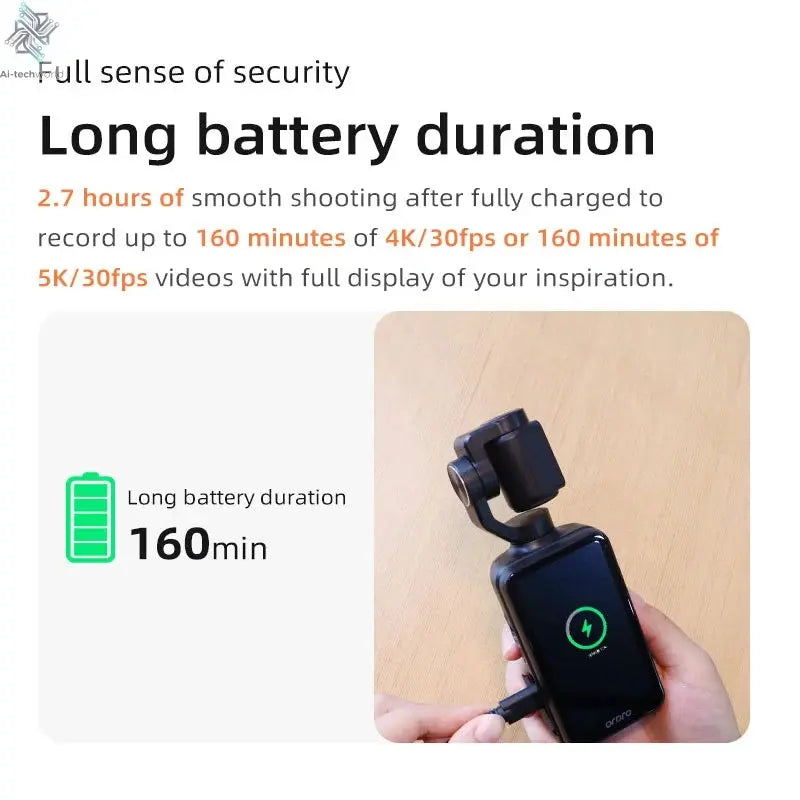 ORDRO M5 Pocket Video Camera Action Vlogging Digital Camcorder 5K 3-axis Face Tracking 3.5" Touch Screen Infrared Night Vision Ai-TechWorld