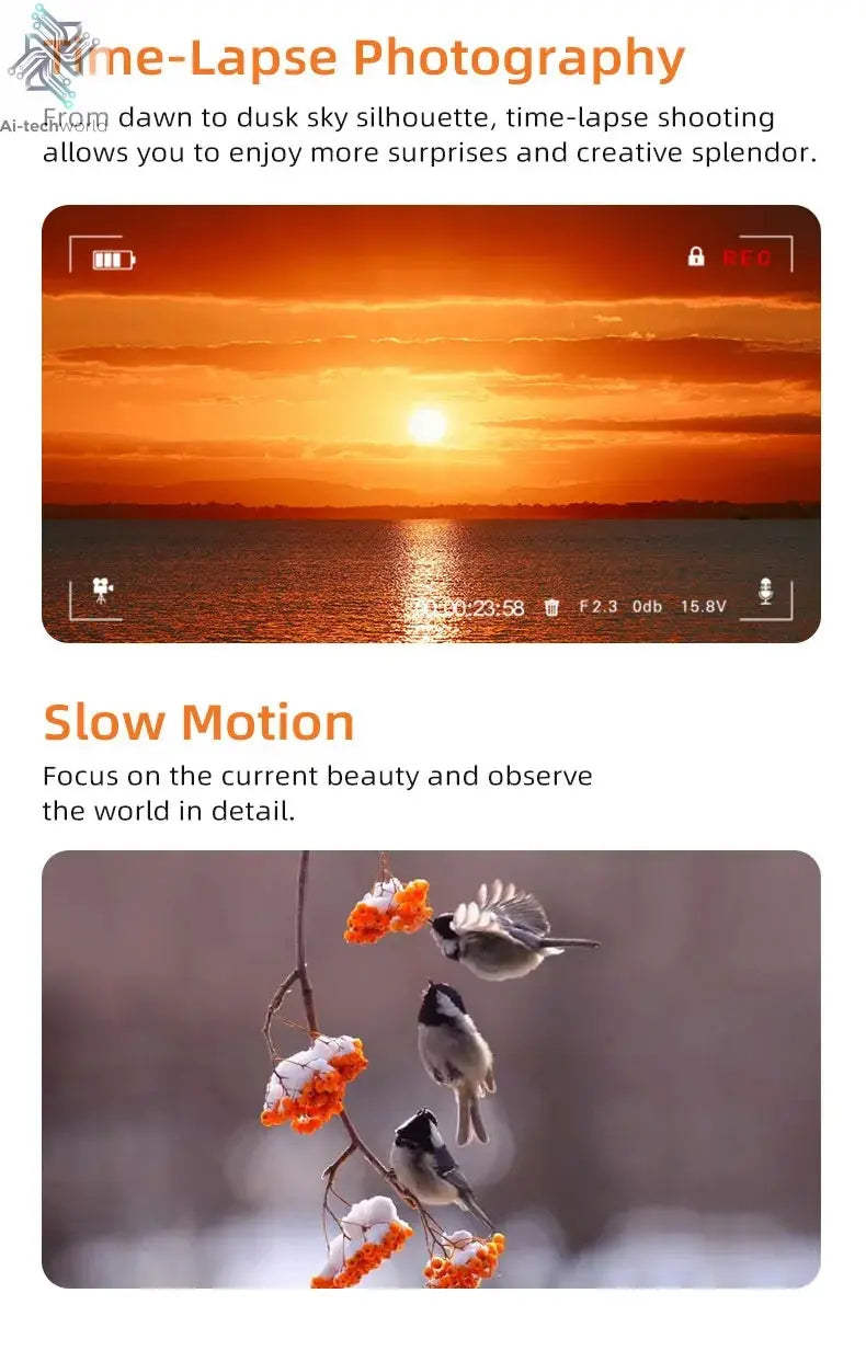 ORDRO M5 Pocket Video Camera Action Vlogging Digital Camcorder 5K 3-axis Face Tracking 3.5" Touch Screen Infrared Night Vision Ai-TechWorld