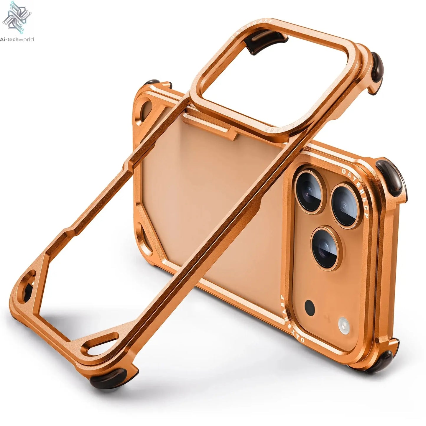 Oatsbasf for iPhone 17 Pro/Pro Max/17 Air Phone Case Metal Frameless Minimalist Wireless Charging Ultra-thin Protective Cover Ai-TechWorld