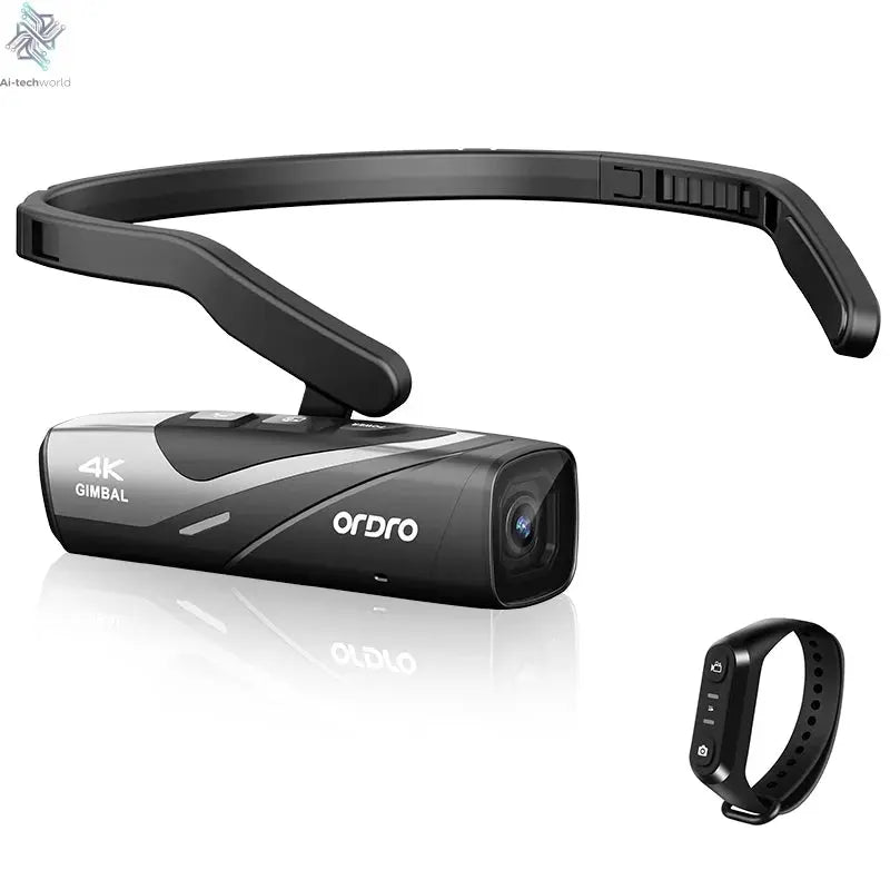 Ordro EP8 Head Wearable Action Camera Vlog 4K 60fps for YouTube Videos Motorcycle Helmet Digital Camcorder Camara Stabilization Ai-TechWorld