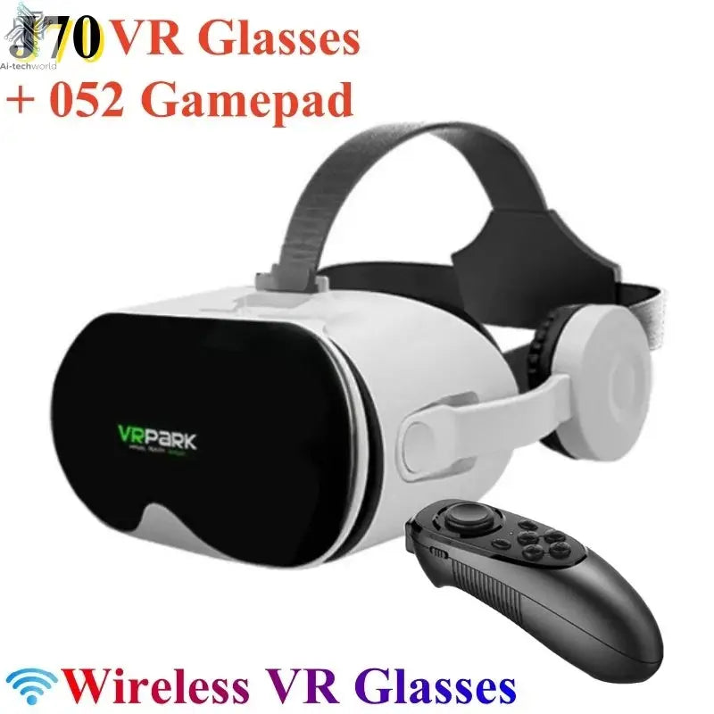Original J70 4K Wireless Virtual Reality VR Glasses Stereo 3D Videos Google Cardboard Box Headset Helmet for Smartphone Max 6.7" Ai-TechWorld