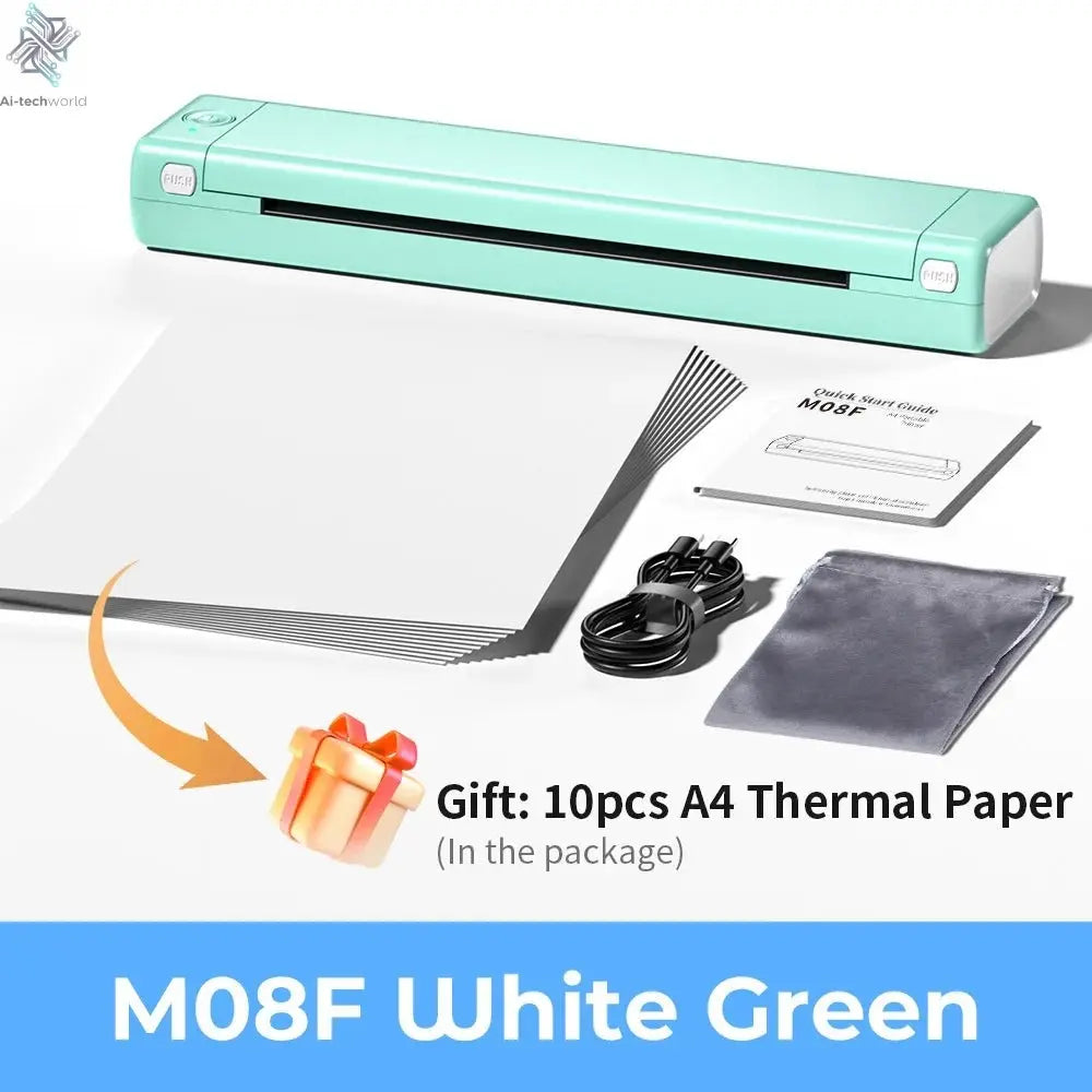 Phomemo M08F Wireless Thermal Printer: Portable Label Maker for Home Office Shipping Ai-TechWorld