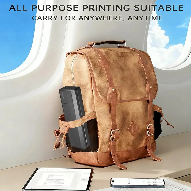 Portable Printers Wireless Bluetooth Thermal Printer Supports 8.5" X 11" Letter, Inkless Printer Compatible with Phone Laptop Ai-TechWorld