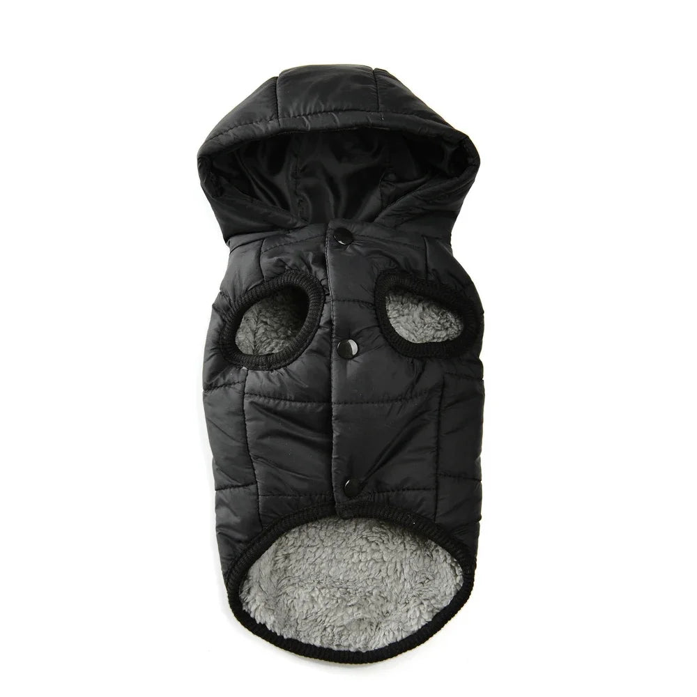 Warm Fleece Dog Coat Hoodie For Small Medium Dogs Winter Puppy Clothes Jacket With D-ring Thick Cozy Pug Dachshund Parka Costume Ai-TechWorld