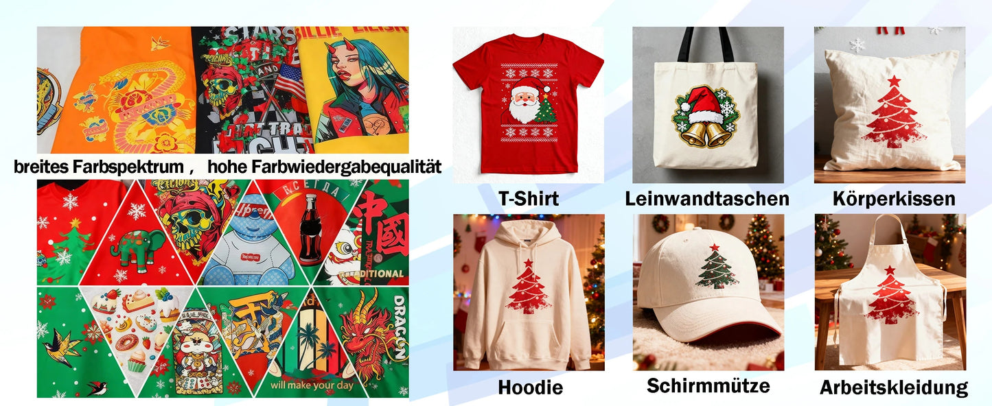 A3 1390 DTF printer set, equipped with oven thermal transfer printer, etc., supports sheet or roll PET film Dr Ai-TechWorld