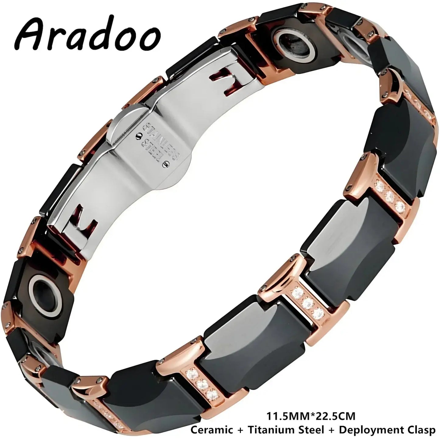 ARADOO Premium Ceramic Bracelet for Men Women with Crescent Design Wristband Jewelry Gifts Ai-TechWorld