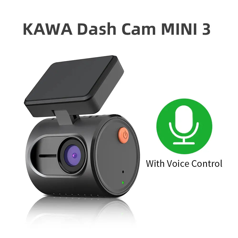 2K Dash Camera For Cars DVR KAWA Dash Cam MINI 3 Video Recorder Emergency Voice Control Night Vision WiFi APP Monitor Dashcam Ai-TechWorld