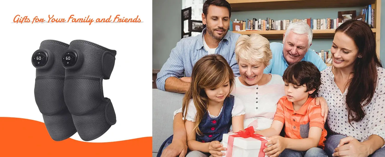 2PCS Cordless Knee Massager with Heat and Vibration for Knee Shoulder Elbow,Heated Knee Brace for Arthritis with Massage,Gifts Ai-TechWorld