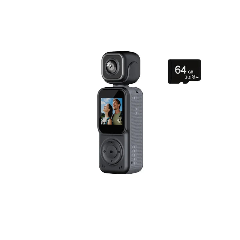 4K Dual lens Pocket Camera WIFI Vlog Camera Outdoor DV 180° Rotatable Anti-shake Bodycam Sports Action Portable Recorder Ai-TechWorld